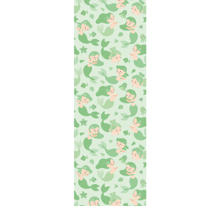 Playful Mermaids children's wallpaper - TenStickers