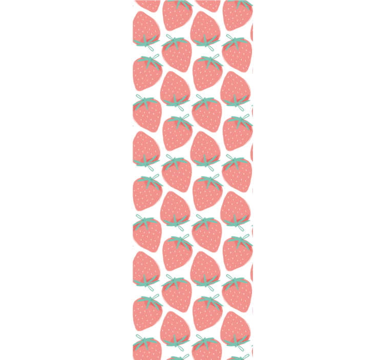 Seamless strawberry pastel Kitchen Wallpaper - TenStickers