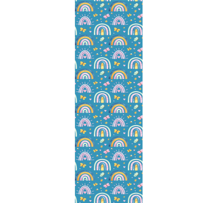 Butterfly Rainbow Patterns children's wallpaper - TenStickers