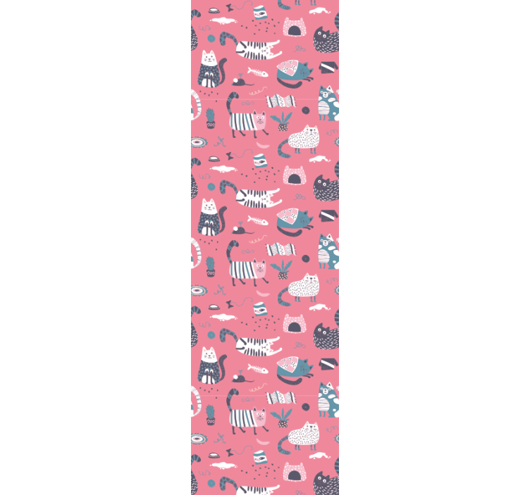 Whimsical Cats Artwork cats wallpaper - TenStickers