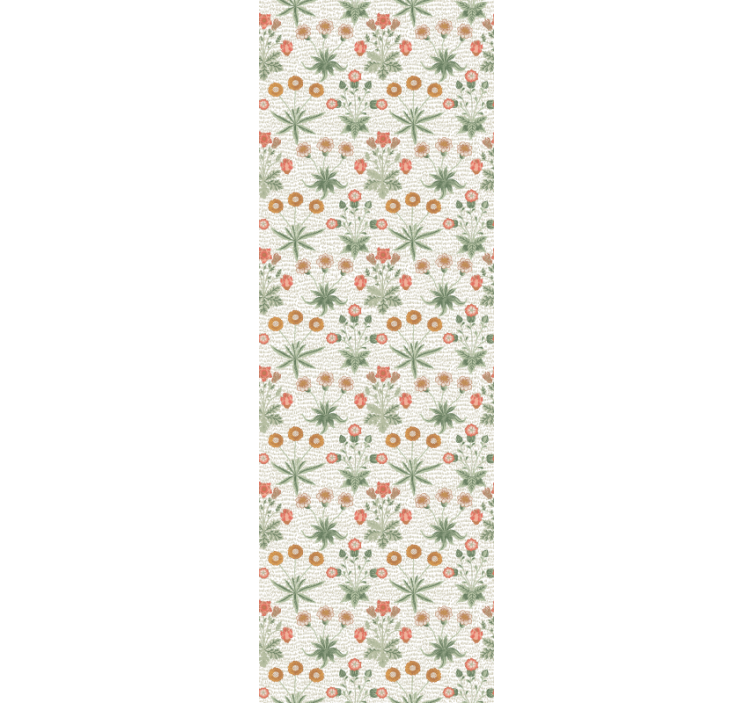 Floral Motif Repeat flowers wallpaper - TenStickers