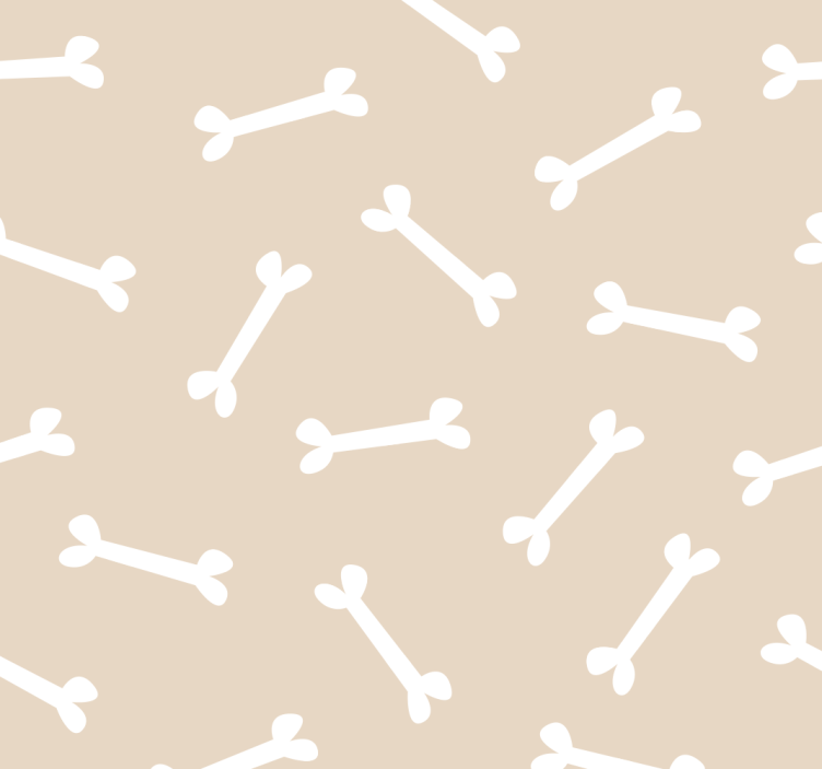 Dog bones on beige background teenage wallpaper for bedroom - TenStickers