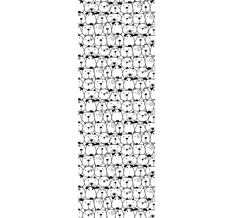 Sketched Design Dogs wallpaper - TenStickers