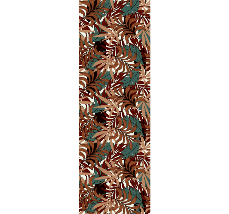 Abstract Botanical Mural leaves wallpaper - TenStickers