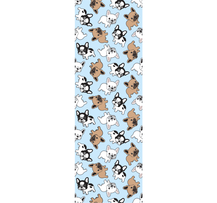 Playful Puppies Pattern animals wallpaper - TenStickers