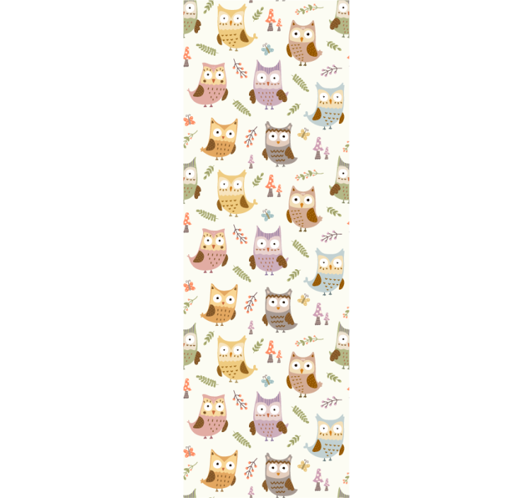 Owl Pattern animals wallpaper - TenStickers