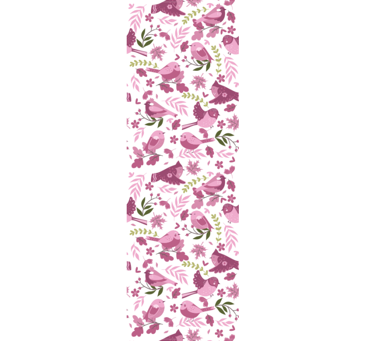 Bird Illustration birds in wallpaper - TenStickers