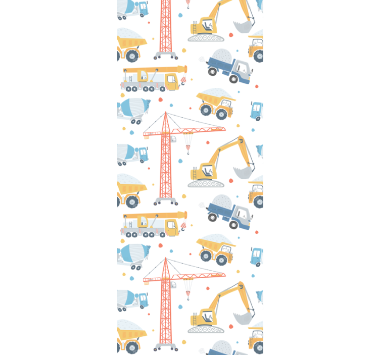 Construction Motifs children's wallpaper - TenStickers