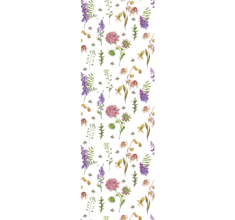 Botanical Wildflowers flowers wallpaper - TenStickers