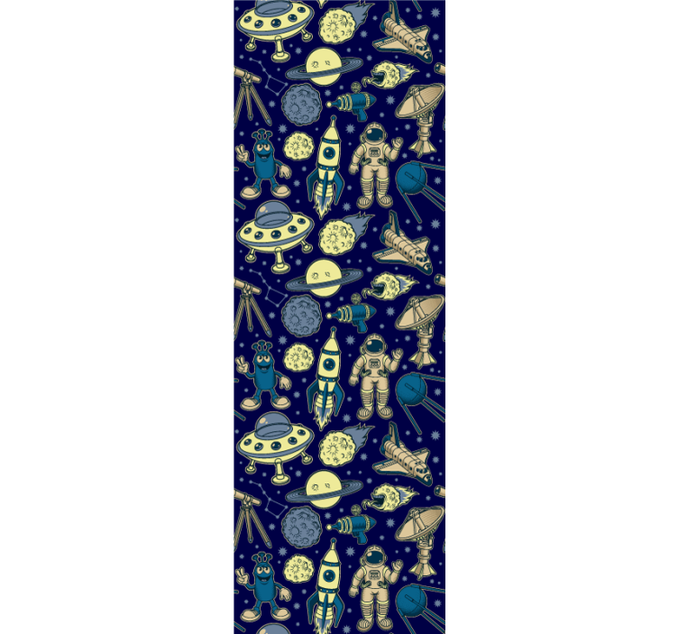 Space Exploration Theme art wallpaper - TenStickers