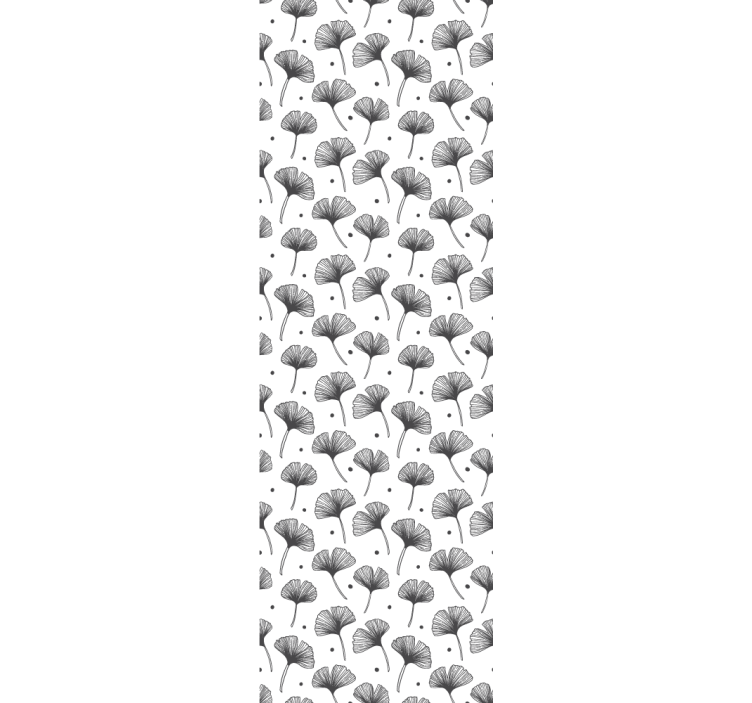 Ginkgo Biloba Pattern leaves wallpaper - TenStickers