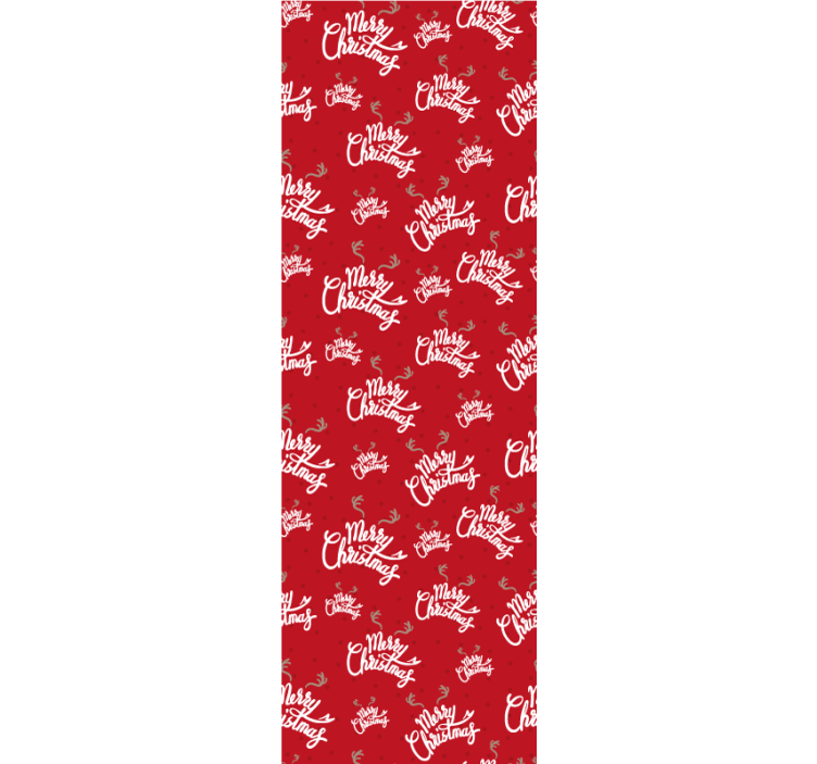 Festive Script Motif holiday christmas wallpaper - TenStickers