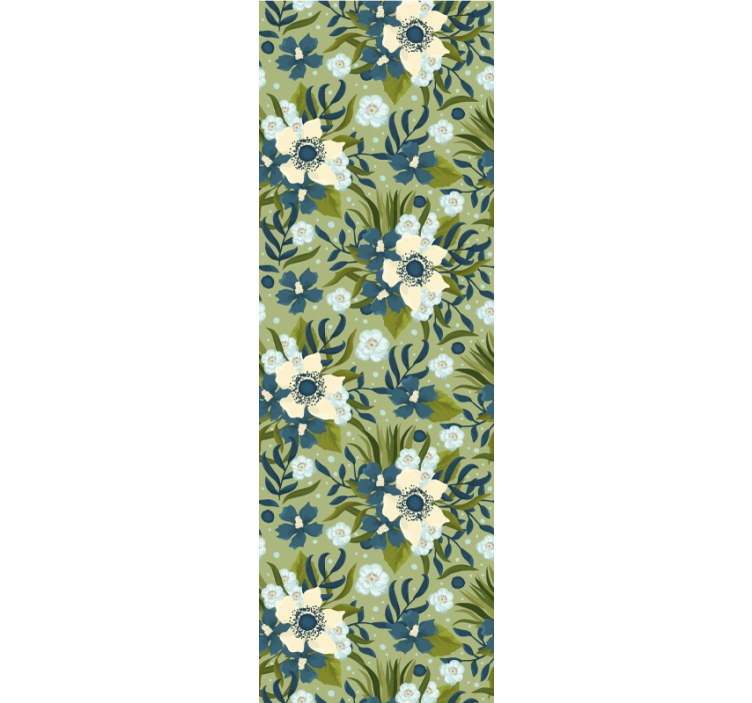 Floral Serenity flowers wallpaper - TenStickers