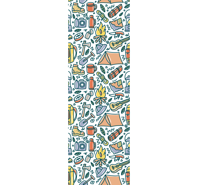 Camping Essentials nature wallpaper - TenStickers