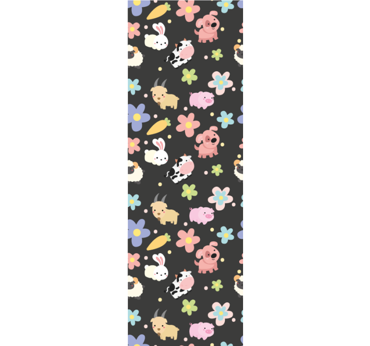 Animal pattern fun animal wallpaper - TenStickers
