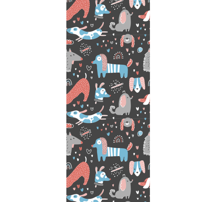 Playful Animal Motifs animals wallpaper - TenStickers