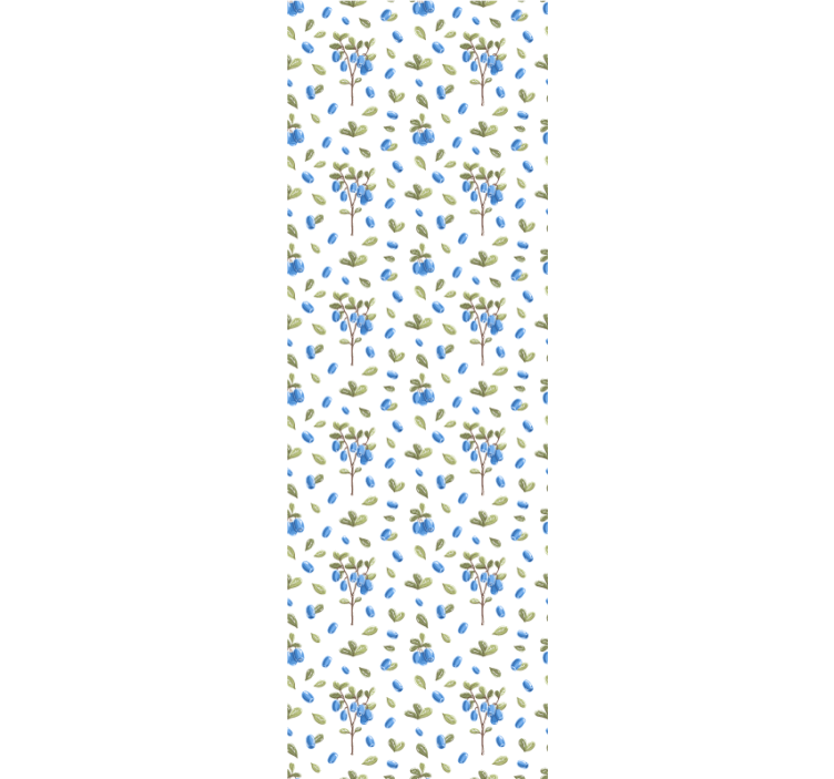 Blueberry Botanical flowers wallpaper - TenStickers