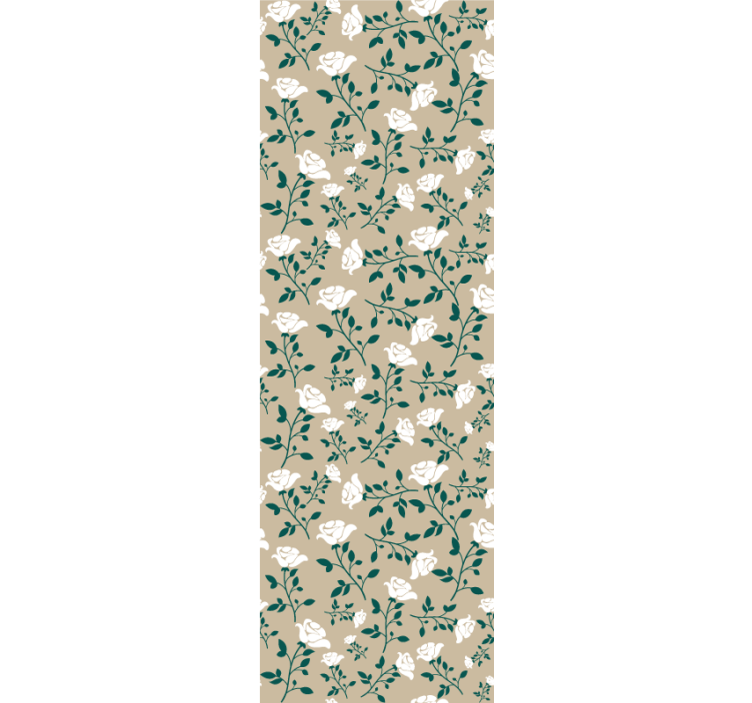 Subtle bloom pattern flowers wallpaper - TenStickers