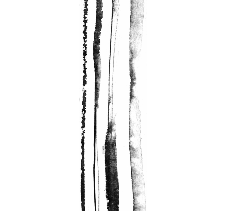 Organic black and white pattern wallpaper vertically striped - TenStickers