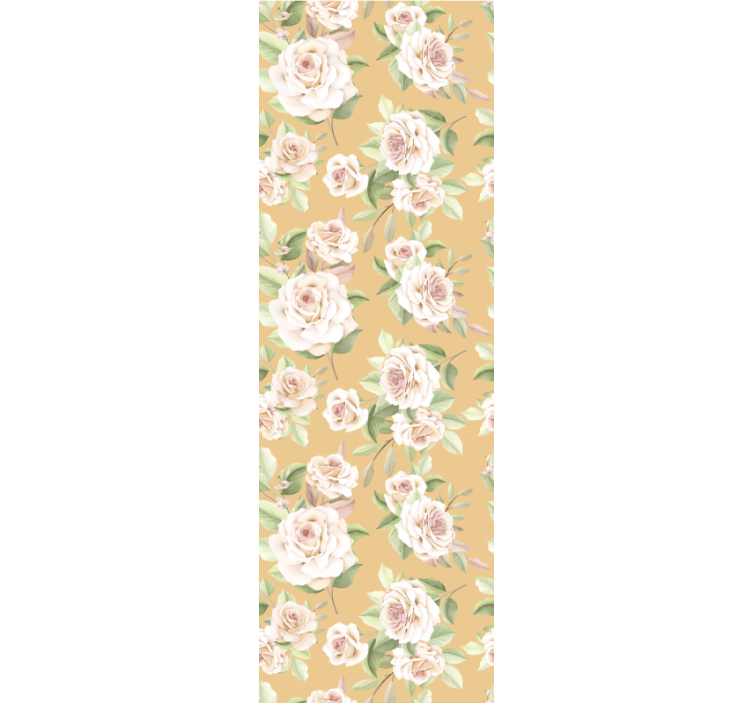 Soft roses arrangement living area wallpaper - TenStickers
