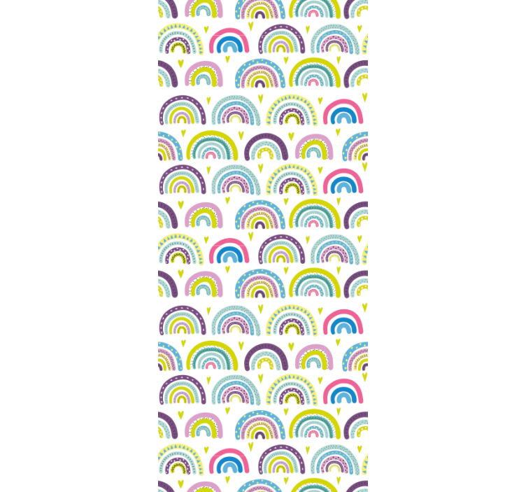 Colored rainbow pattern children's wallpaper - TenStickers