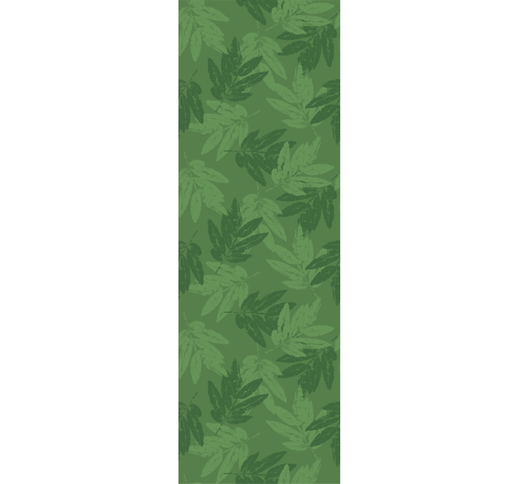 Green simple pattern leaves wallpaper - TenStickers