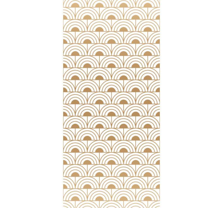 Curved half archs geometric wallpaper - TenStickers