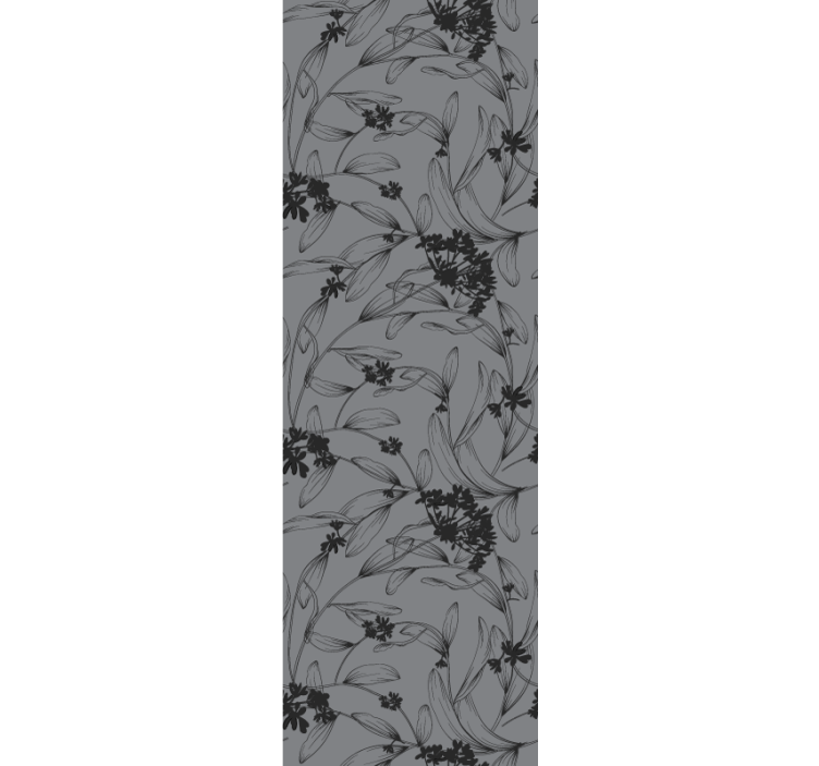 Grey botanical highlights master bedroom wallpaper - TenStickers