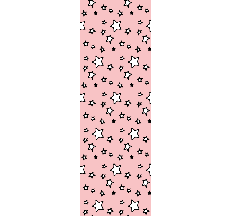 Pink stars design nursery wallpaper - TenStickers