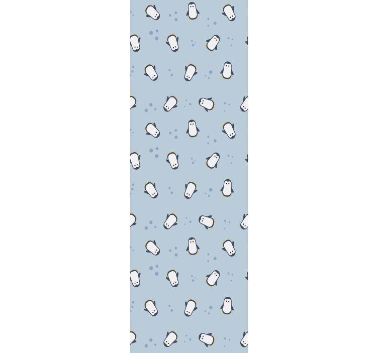 Playful Penguin Pattern children's wallpaper - TenStickers