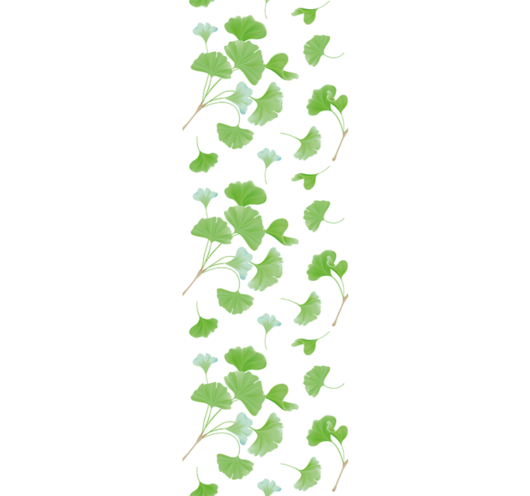 Ginkgo biloba pattern leaves wallpaper - TenStickers