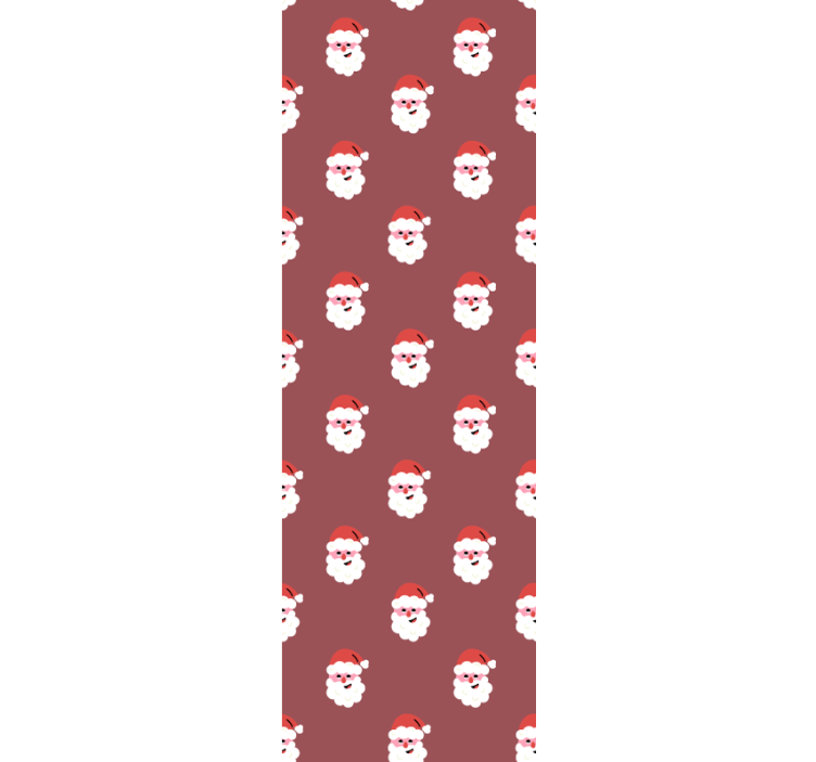 Santa Claus Pattern holiday christmas wallpaper - TenStickers