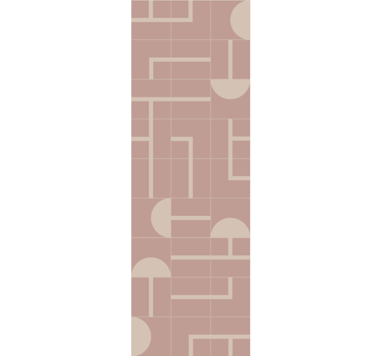 Beige soft shapes geometric wallpaper - TenStickers