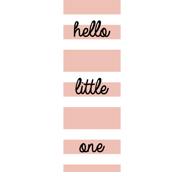 Hello on beige stripes lettering wallpaper - TenStickers