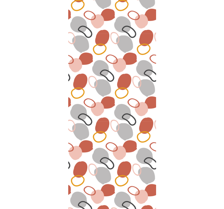 Brown and gray motif polka dots wallpaper - TenStickers