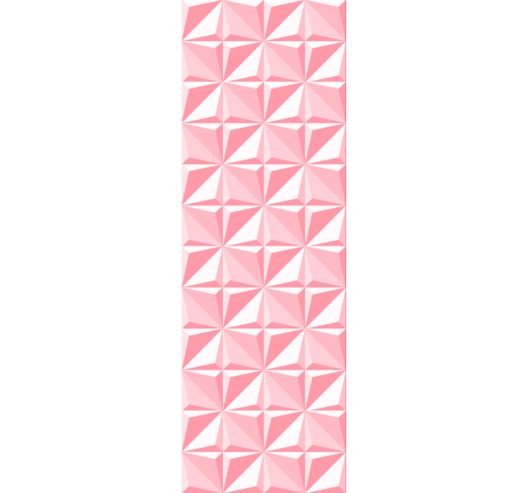 Pink geometric shapes 3D wallpaper - TenStickers