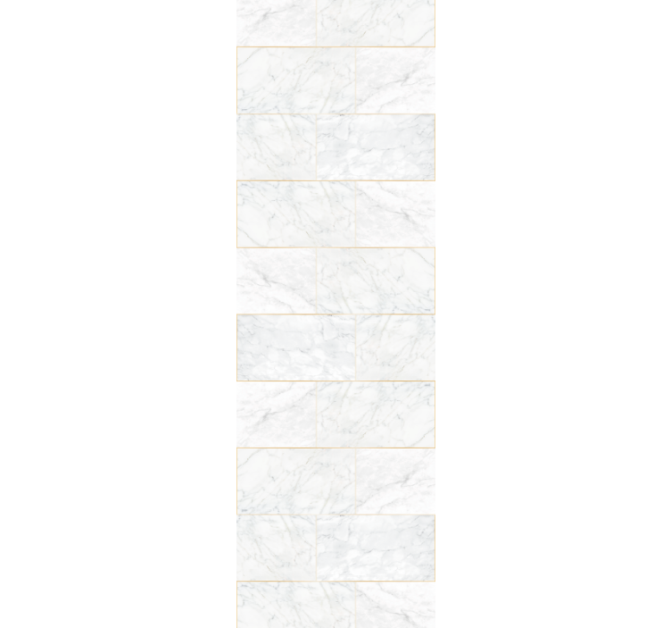 Elegant white tiles marble effect wallpaper - TenStickers