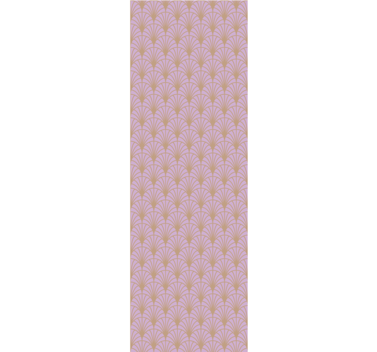 Stylised floral elements living area wallpaper - TenStickers