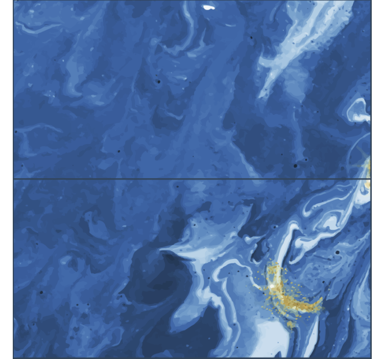 Blue Stone Themed Wallpaper - TenStickers