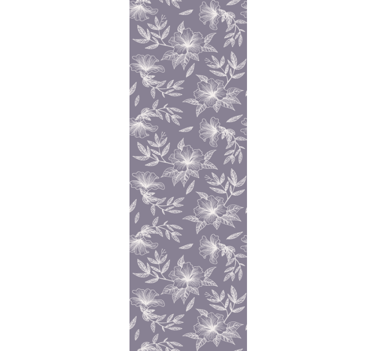 Lilac Floral flowery wallpaper - TenStickers
