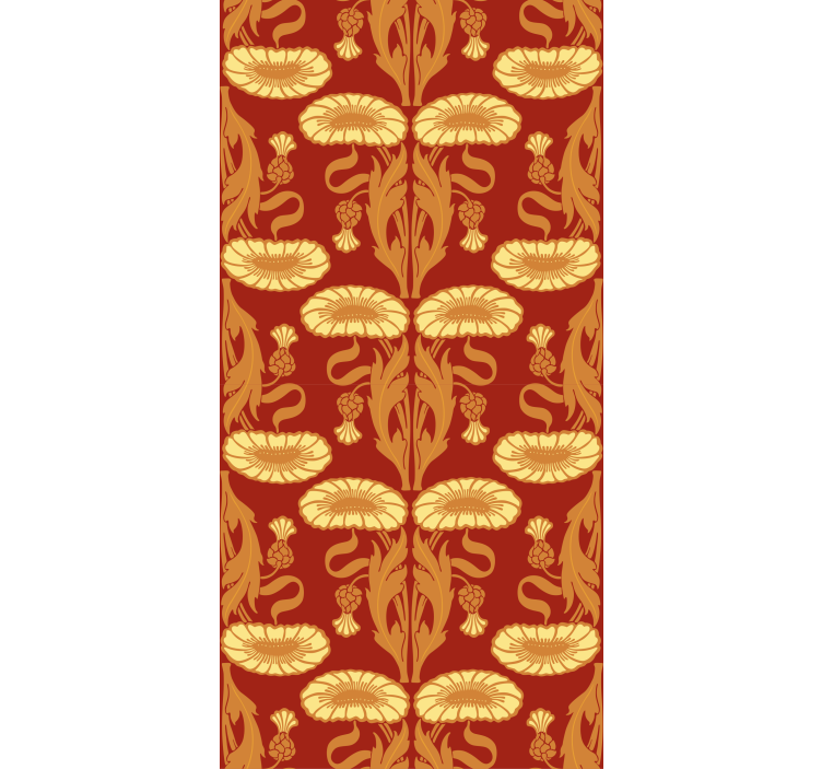 Modern style ornament pattern Flowery wallpaper - TenStickers