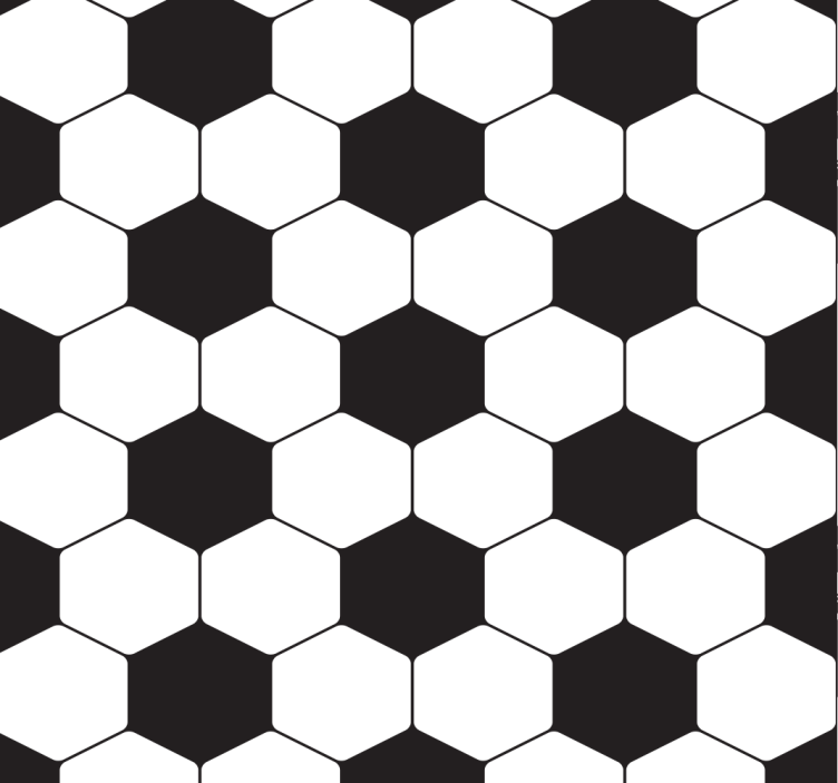 Hexagonal football pattern teenage bedroom wallpaper - TenStickers