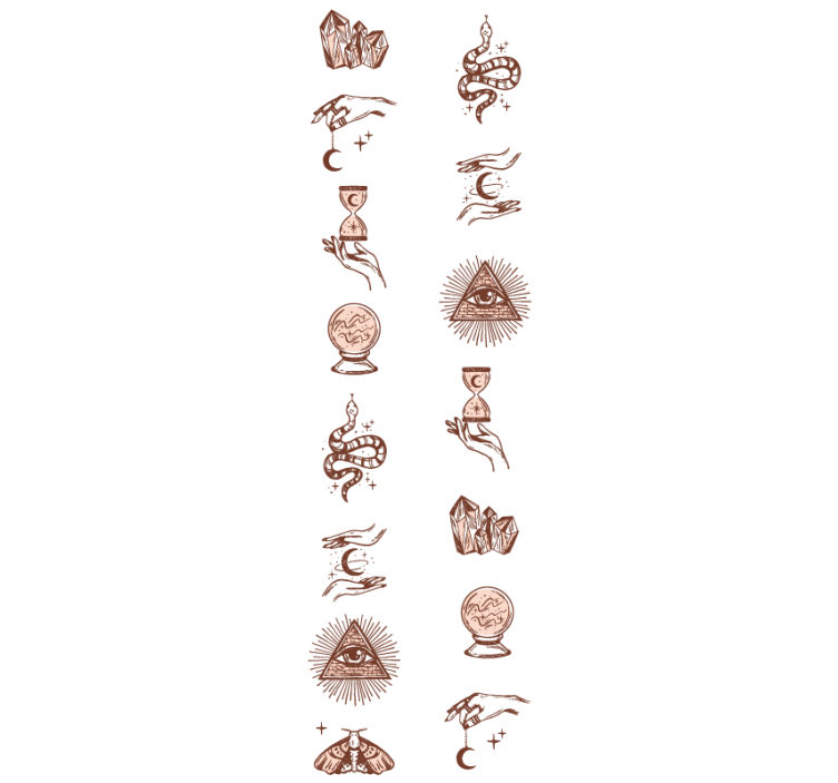 Handrawn occult elements Wedding wallpaper - TenStickers
