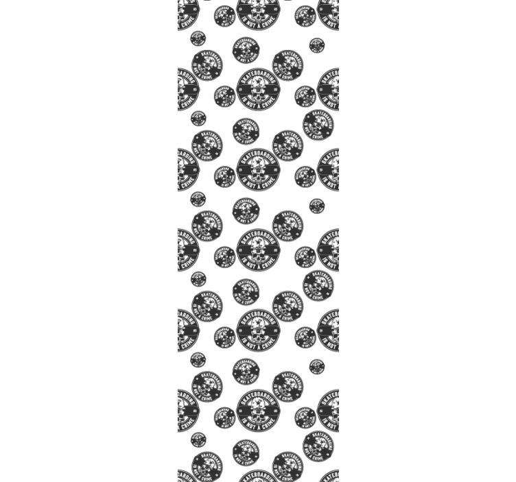 Skate crime pattern wallpaper - TenStickers