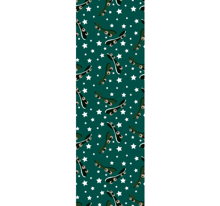 Skate and Stars Wallpaper - TenStickers