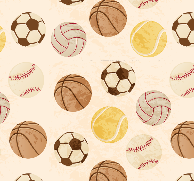 Vintage Ball Design Wallpaper - TenStickers