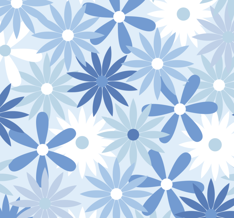 Botanical Geometric Blend floral wallpaper - TenStickers