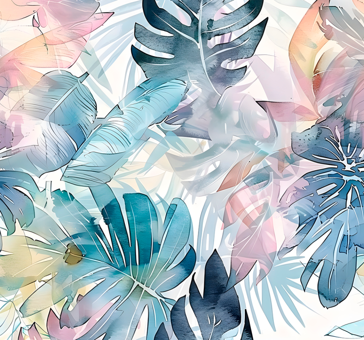 Colourful leaves decorative home wallpaper - TenStickers