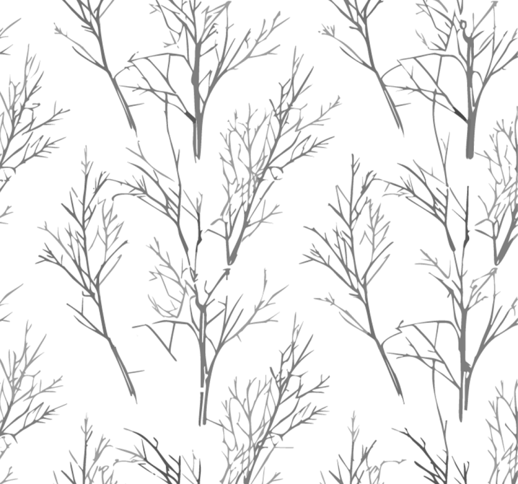 Thin branches grey wallpaper - TenStickers