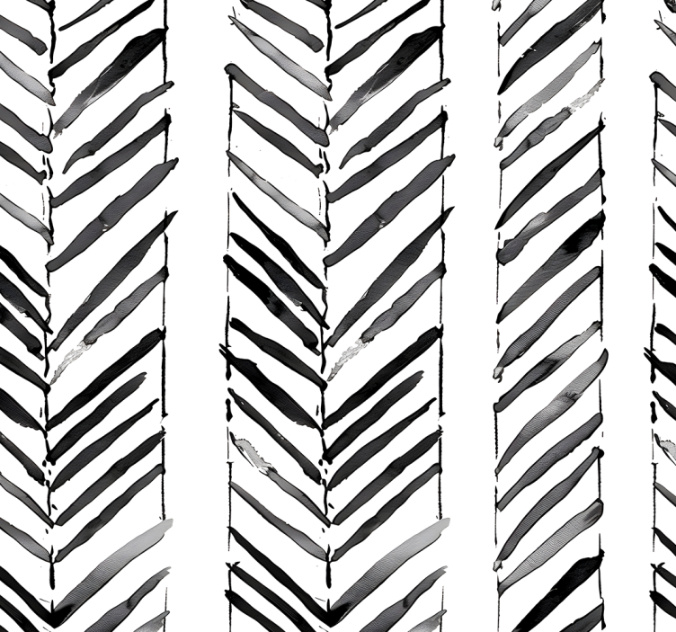Black and white geometric design wallpaper office - TenStickers